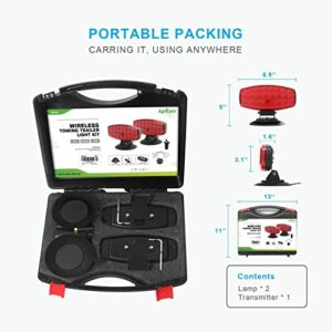 Agrieyes Wireless Magnetic Trailer Lights with Adjustable Bracket, Battery Tow Lights with Strobe for Towing Trucks, Wrecker, RV, Camper, BoatsBoats