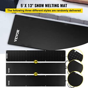 VEVOR, 5ft x 13in Walkway, 120V Ice, PVC Heated 6ft Power Cord, Slip-Proof, Ideal Winter Outdoor Snow Mat, 2'' per Hour Melting Speed, Black