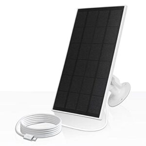 Solar Panel 5V 3W for Outdoor Solar Powered Security Camera,Waterproof Solar Panel with 3 Meter Micro USB Port Cable Compatible with Eufy Cam