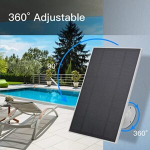 Solar Panel 5V 3W for Outdoor Solar Powered Security Camera,Waterproof Solar Panel with 3 Meter Micro USB Port Cable Compatible with Eufy Cam