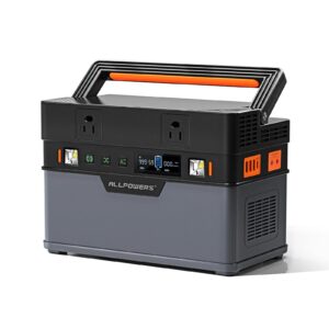 allpowers s700 portable power station 700w, mppt solar generator 606wh with ac dc usb car ports, 0-80% in 1.5 hrs, mobile backup battery for outdoor camping home rv trip emergency