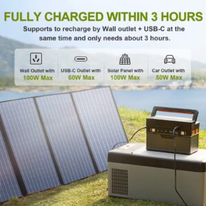 ALLPOWERS S700 Portable Power Station 700W, MPPT Solar Generator 606Wh with AC DC USB Car Ports, 0-80% in 1.5 Hrs, Mobile Backup Battery for Outdoor Camping Home RV Trip Emergency