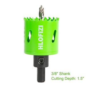 HLOFIZI 1-7/8 Inch Hole Saw Bit Bit Bi-Metal for Wood Metal Plastic with Arbor, 1.5 Inch Depth