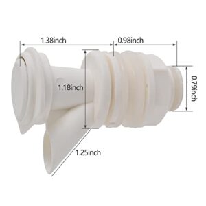 Push Button Spigot, Cooler Faucet Replacement, Reusable Water Jug Spigot, Plastic White Button for 2, 3, 5 and 10 Gallon Beverage Cooler Lever Pour Dispenser Outdoor Insulation Box (2PCS)