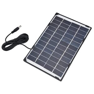 6w 12v solar panel charger, 137x210mm/5.4x8.3in polysilicon tablet generator dc5521 output lightweight low light efficiency convenient for emergency lights