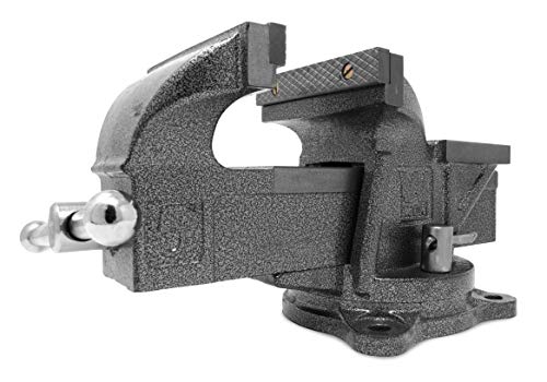 WEN Bench Vise, 5-Inch, Cast Iron with Swivel Base