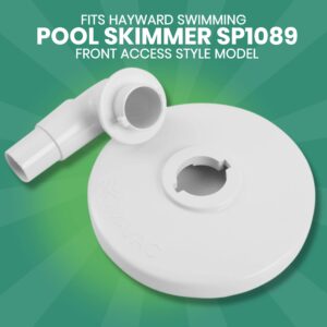 TonGass 7-1/4" Pool Skimmer Vacuum Plate Compatible with Hayward Swimming Pool Skimmer SP1089 - Skim Vac 1 1/4” and 1 1/2” Combo Hose Elbow Adapter - Exact Replacement Hayward SP11071