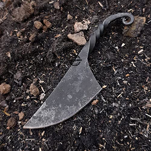 Hand Forged Celtic Knife / Mini Neck Knife - 4.65 Inches Celtic Knife / Mini Neck Knife With Sheath, High Carbon Steel Celtic Knife / Mini Neck Knife, Viking Gift Knife