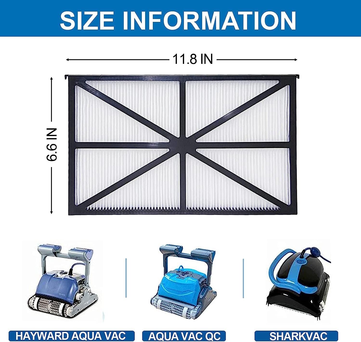 Replacement Robotic Pool Cleaner Filter Cartridges,Ultra Fine Cartridge Filter Panels, for Hayward Robotic AquaVac, TigerShark and SharkVac Pool Cleaners Maytronics Part Number: RCX70101PAK2 (2 Pack)