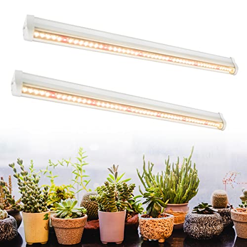 TVTUTPWY T5 Grow Lights 5000K Full Spectrum,1.4FT (2pcs x 10 Watts) Plant Growing Lamp,End-to-End Connectable Led Light Strips for Indoor Plants Succulents Flowers Growing