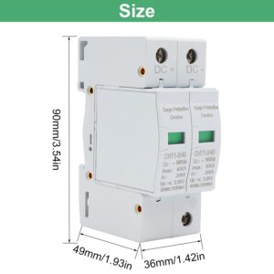 weideer 2P Voltage Surge Arrester Device Circuit Breaker,DC Photovoltaic Lightning Protector Low-Voltage Arrester-40KA