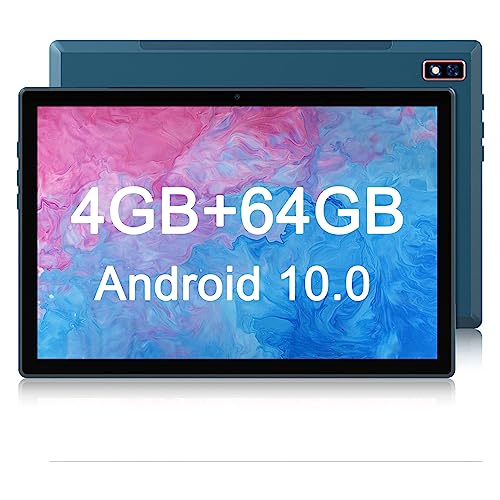 Android Tablet 10.1 Inch Tablet, 4GB RAM Octa-Core Processor, Google Certificated Wi-Fi Tablets, Dual Camera & Speaker, HD IPS Screen, Long Battery Life Tablet, Support Bluetooth (Blue)…