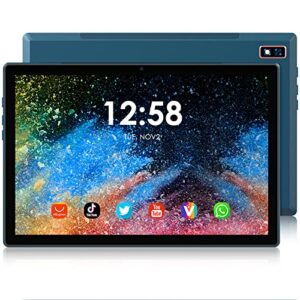 Android Tablet 10.1 Inch Tablet, 4GB RAM Octa-Core Processor, Google Certificated Wi-Fi Tablets, Dual Camera & Speaker, HD IPS Screen, Long Battery Life Tablet, Support Bluetooth (Blue)…