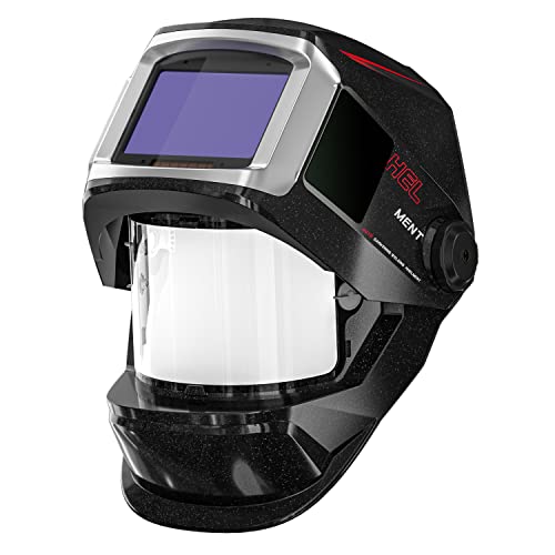 ANDELI Welding Helmet,Auto Darkening Welding Helmet Large View,Flip Up Design True Color 4 Arc Sensor Welding Hood,Cool Welder Mask