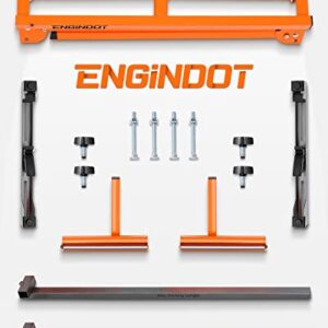 ENGiNDOT Miter Saw Stand with Durable Iron Skeleton frame, 21.6lbs Lightweight Saw Stand, 76-4/5'' Max Sliding Rail, Compatible & Portable, Quick to Install and Remove, Compatible with Most Brands