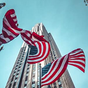 ROTERDON American Flag 4x6 FT Outdoor - Made in USA, USA Heavy Duty Nylon US Flags with Luxury Embroidered Stars, Sewn Stripes and 2 Brass Grommets