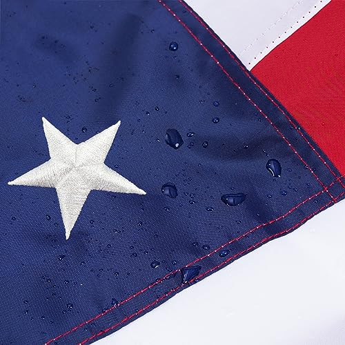 ROTERDON American Flag 4x6 FT Outdoor - Made in USA, USA Heavy Duty Nylon US Flags with Luxury Embroidered Stars, Sewn Stripes and 2 Brass Grommets