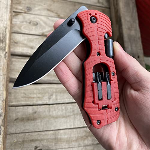 MADSABRE Folding Pocket Knife, Gift for Men, Folding Knives with Liner Lock, Multifunction Tools Knife for Hiking, Camping, Survival, Hunting, Camping Knife with Pocketclip