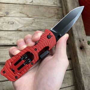 MADSABRE Folding Pocket Knife, Gift for Men, Folding Knives with Liner Lock, Multifunction Tools Knife for Hiking, Camping, Survival, Hunting, Camping Knife with Pocketclip