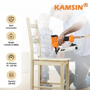 P625 23 Gauge Pneumatic Pin Nailer Accepts 3/8" to 1" Pin Nails, Headless Pinner/Pin Nail Gun for Cabinet, Windows, Doors, and Woodworking