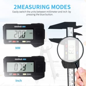 Caliper Measuring Tool,PIUBERS Electronic Vernier Caliper, Digital Caliper 6 Inch with Large LCD Screen and Inch MM Metric Conversion Measurement Tool