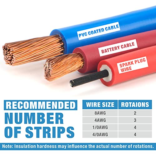 iCrimp ICP-240 Cable Stripper for AWG 12 to 4/0 Round Cables, Radial Wire Stripper with 2 Extra Blades