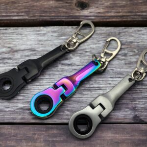 GT//Rotors 10mm Ratchet Wrench Keychain Key Ring (Free Bonus: Toy Spanner Keychain)