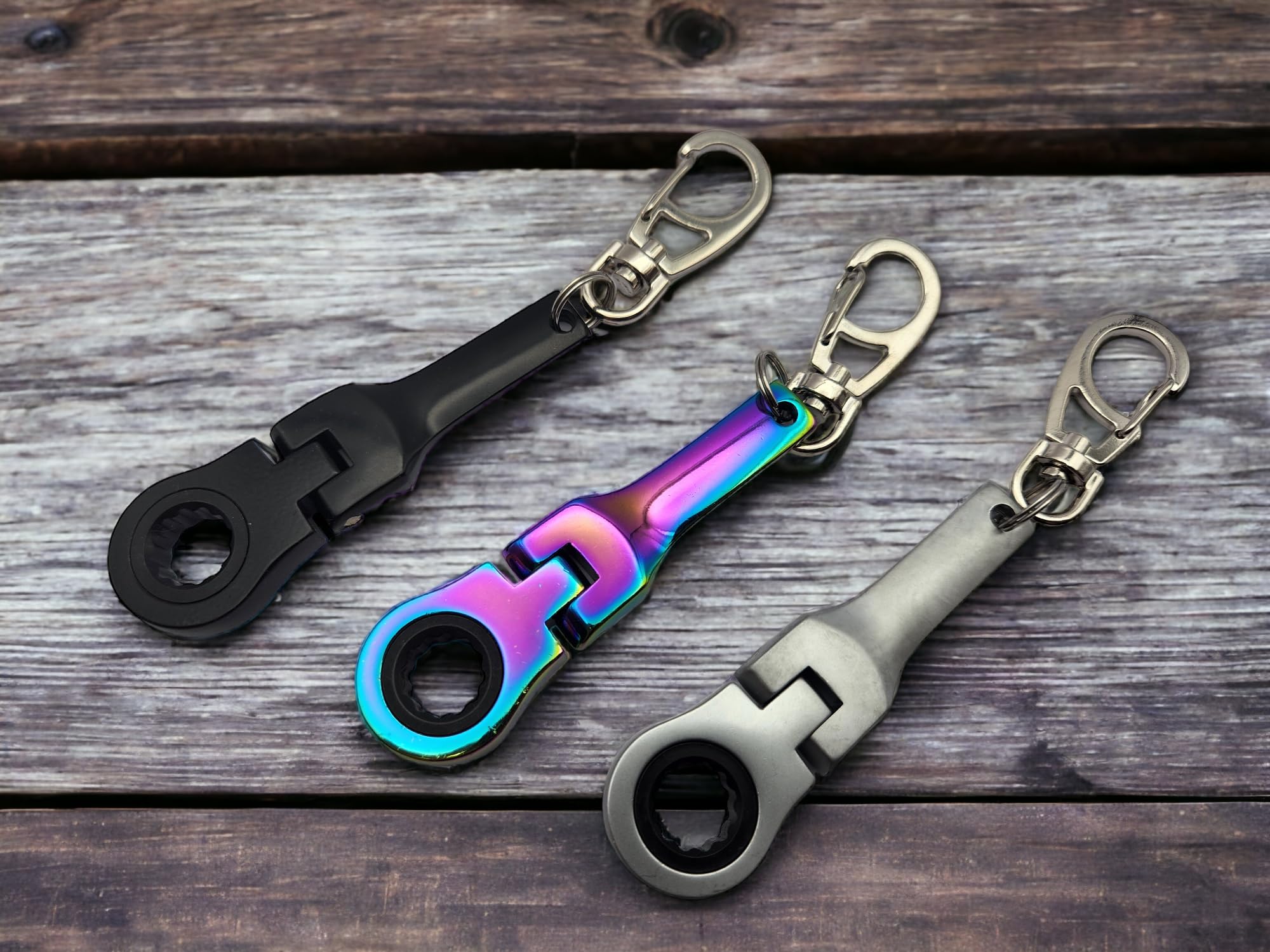 GT//Rotors 10mm Ratchet Wrench Keychain Key Ring (Free Bonus: Toy Spanner Keychain)