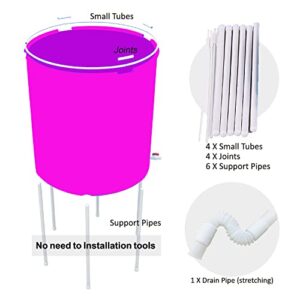 Portable Plastic Bathtub, Folding Spa BathTub for Adults,23"×25" Freestanding Soaking Tub Non-Inflatable Ice Bath Tub, Thickened Thermal Foam to Keep Temperature (Purple Bathtub)