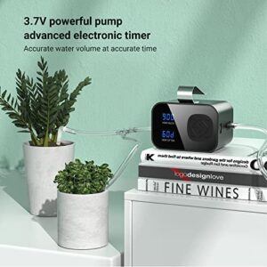 Zollea Automatic Watering System for Potted Plants, Rainproof Plant Waterer Auto Watering Device Drip Irrigation Kit with 60Day Programmable Timer, LED Display, USB Power & Large Capacity Battery