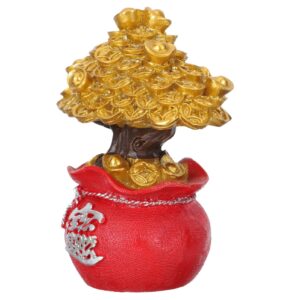 ations 2pcs Resin Fortune Tree Decor Cake Decor Bonsai for Fortune Money Good Luck Tree Desktop Adornment Crystal Decor
