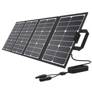 montek 80w foldable solar panel for solar generator, fit for jackery/bluetti/goal zero/anker/eco flow portable power station, outdoor camping rv off-grid system