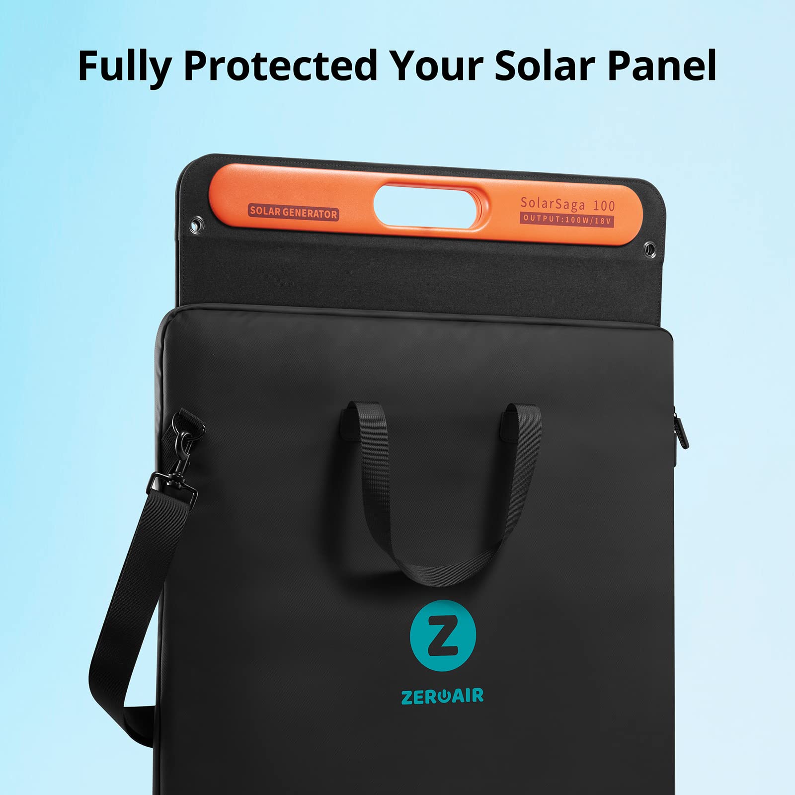 ZEROAIR Solar Panels Storage Bag, for Jackery 100 watt Solar Panel Kits, Protective Case, Dustproof Waterproof