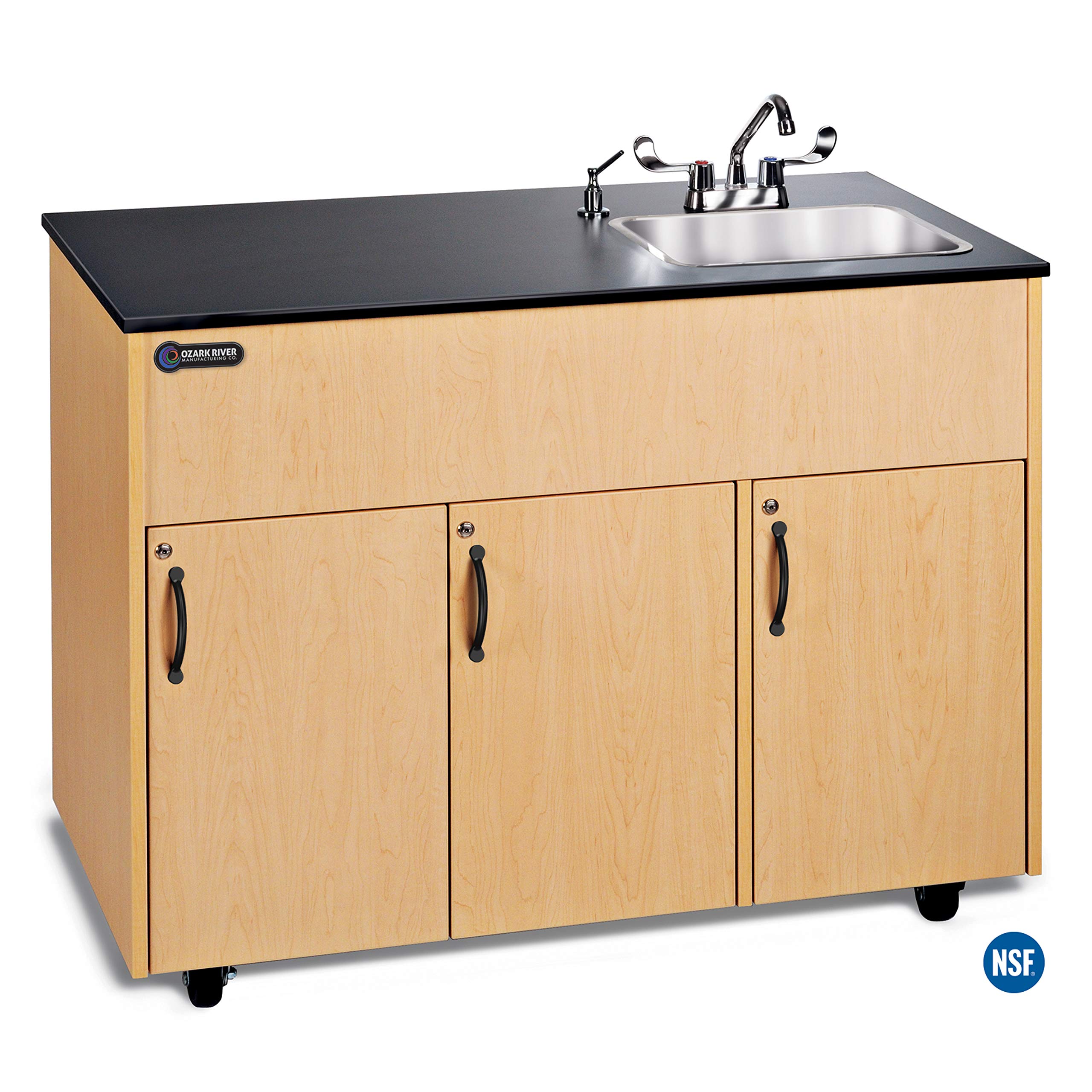 Ozark River Advantage Self Contained Portable Hot Water Handwashing Sink NSF Certified (Laminate Countertop, Maple)