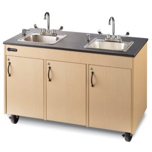ozark river lil delux child height double basin self contained portable hot water handwashing sink nsf certified