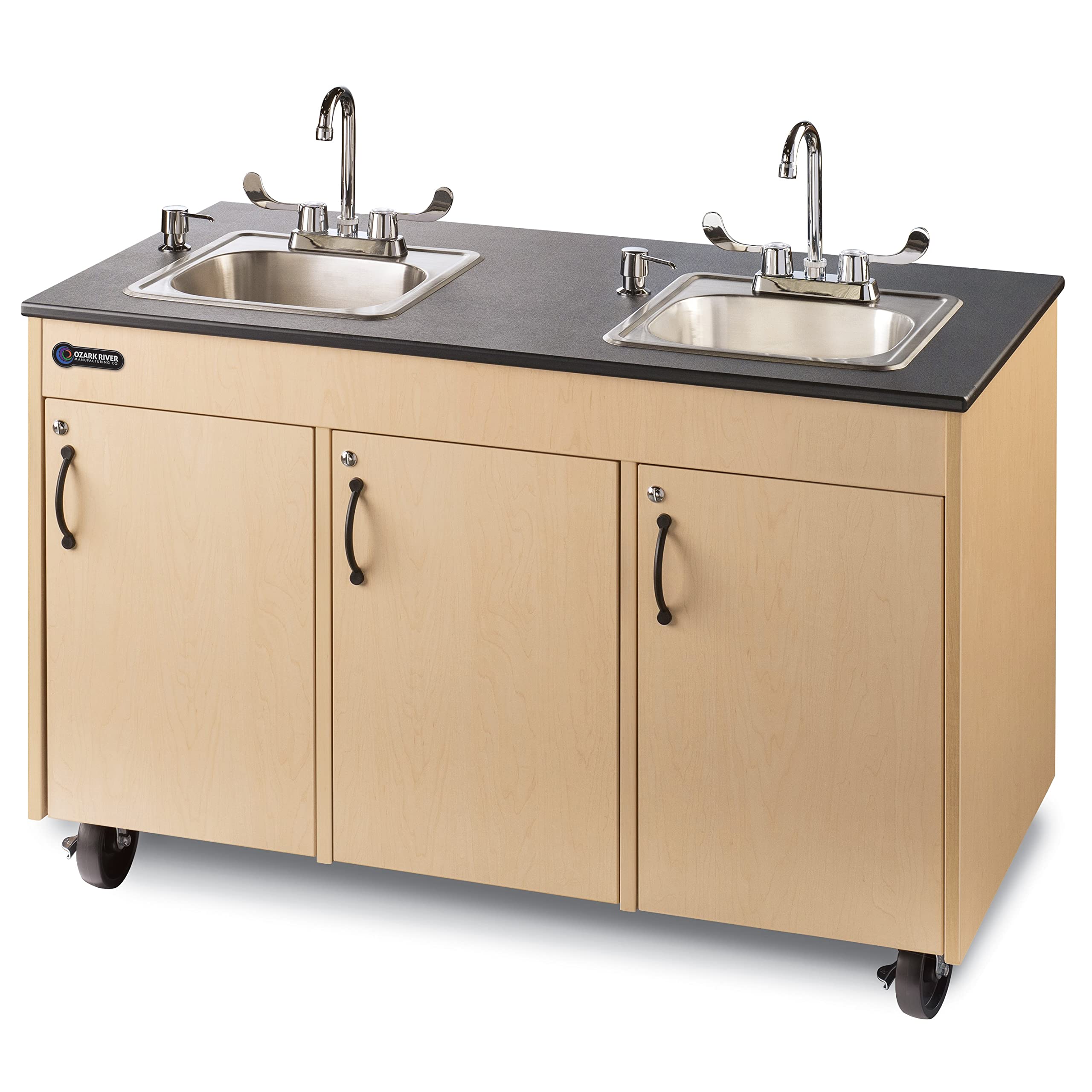 Ozark River Lil Delux Child Height Double Basin Self Contained Portable Hot Water Handwashing Sink NSF Certified