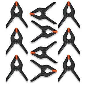 the body and roots 10-pack 4 inch spring clamps heavy duty - plastic clamps for crafts, photography, woodworking - backdrop clips clamps for backdrop stand and other home improvement projects