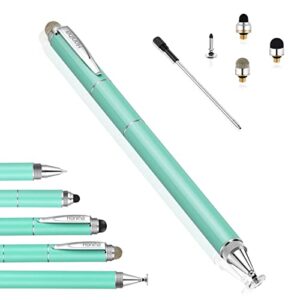 universal stylus pens, honiha high precise disc stylus pens for touch screens 4 in 1 touch screen pen capacitive stylus compatible with ipad, iphone, samsung, android, microsoft tablets- green