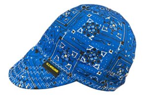 u.s. welder reversible welding cap bandana print (7 5/8, blue)