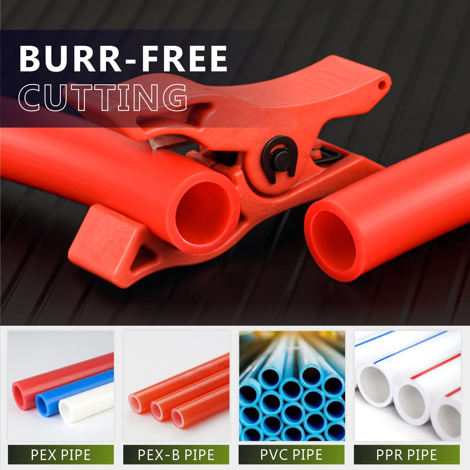 iCrimp PEX Cutter,PEX Tubing Radial Cutting Tool, cuts 3/8,1/2,5/8,3/4 and 1-inch Pipe, Extra blade included