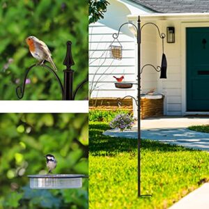 Bird Feeders Bird Feeding Station Bird Feeder Poles,Premium Multi Feeder Hanging Kit with Suet Cage and Bird Bath,Bird Food Finch Sock for Attracting Wild Birds