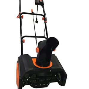 Kapoo Snow Thrower, Electric Snow Blower 18 Inch , Overload Protection, 13 Amp, Steel Auger and 180° Rotatable Chute, Black & Orange bb13