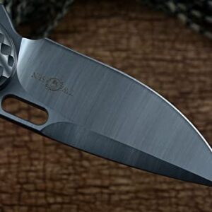 TwoSun Knife M390 Fold Satin Blade Flipper Gift Titanium Handle TS177