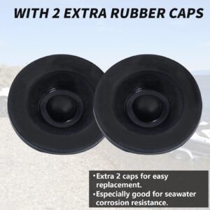 iBroPrat 2pcs Trailer Axle Dust Cap Cup Grease Cover 1.98" Hub with Extra 2 Rubber Plugs,Trailer Axle Wheel Hub and Bearing Dust Cap for Most 2000 to 3500 Pound Axles Dexter