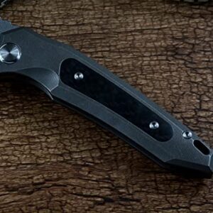 TwoSun TWOSUN TS382 Outdoor Camping Sports Pocket Knife 14C28N Steel Blade Titanium Handle
