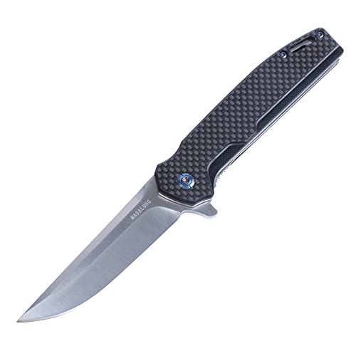 MASALONG pocket Folding Knife Kni243 7cr17 Blade With carbon fiber G10 Handle For Outdoor Portable Home Practical