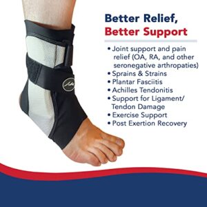 Doctor Developed Ankle Brace for Sprained Ankle, Support Stabilizer Splint for Injured Foot – Foot Brace/ Achilles & Peroneal Tendonitis – Ankle Brace For Women / Men (Medium, Single, Left)