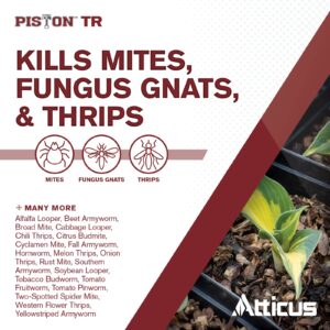 Piston TR Greenhouse Fogger (2oz Can) by Atticus (Compare to Pylon) - Total Release Chlorfenapyr Insecticide/Miticide - Controls Mites, Thrips, Caterpillars, and Adult Fungus Gnats