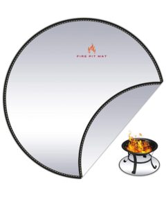 gosal outdoor fire pits mats for under fire pit deck, round 36 inch x 36 inch patio stove pit, fireproof stove bonfire mats, deck protector, propane fire pit-resistant round grill mat