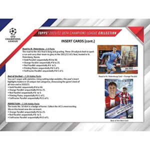 2021-22 Topps UEFA Champions League Soccer Hobby Box (24 Packs/8 Cards: 18 Inserts)